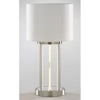 Casa Nova Tischleuchte DOMI DH 28x55 cm silber Tischlampe