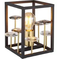 Globo Lighting Tischleuchte Metall schwarz matt, 1x E27