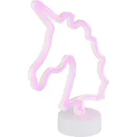 Globo Lighting LED Tischleuchte, Einhorn, weiß, Neonleuchte, H 28,5 cm