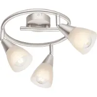 Globo 54919-3N, Nickel, Glas, Metall, IP20, I, E14, LED