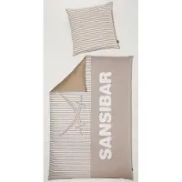 Sansibar Shoes Bettwäsche SANSIBAR Satin BL 155x220 cm braun Bettbezug Bettzeug