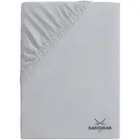 Sansibar Spannbettlaken in Silber | Gr.: 180-200 x 200 cm