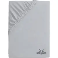 Sansibar Topper-Spannbettlaken in Silber | Gr.: 90-100 x 200 cm