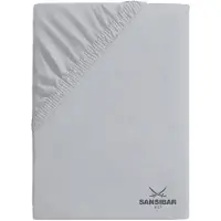Sansibar Spannbettlaken in Silber | Gr.: 140-160 x 200-220 cm