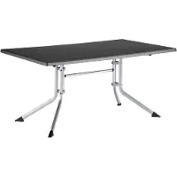 Kettler Boulevard Klapptisch Aluminium/Kettalux-Plus Dunkelgrau|Hellgrau 0307021-0000