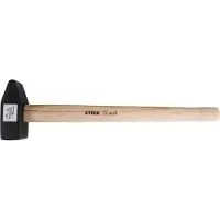 Stier Vorschlaghammer, 3 kg, Eschenstiel für optimale Handhabung, DIN 1042 konform, aus Spezialstahl, ideal für Renovierungs- und Abrissarbeiten, langlebig und robust