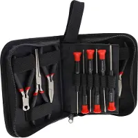 InLine Präzisions Zangen und Schraubendreher Set, 19-teilig, Metall, Kunststoff