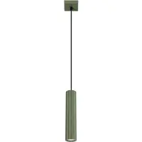 Sollux Pendelleuchte KARBON 1 olivgrün 1xGU10 10W Aluminium 118x8x8cm