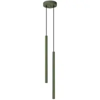 Sollux Pendelleuchte PASTELO 2 olivgrün 2xG9 8W Stahl 104x15x15cm
