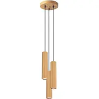 Sollux Pendelleuchte KARBON 3P golden 3xGU10 10W Aluminium 108x19.5x19.5cm