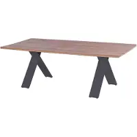 Hartman Xanadu Esstisch, xerix, Alu / Teakholz, 220 x 100 cm, X-Gestell 65027210