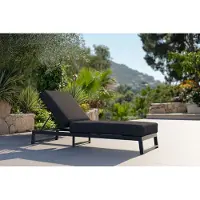 OUTFLEXX Allure Liege, Gartenliege, anthrazit, Aluminium und Polyester, 209 x 72 cm, schnelltrocknend, witterungsbeständig