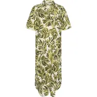 Kaffe Kleid BPsolvej Loose fit in Green Big Watercolor Leaf | Gr.: XXL