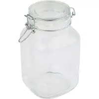 Aps 82328 Vorratsglas, mit luftdichtem Klappdeckel, 12 x 12 cm, Höhe 22 cm, 2 Liter