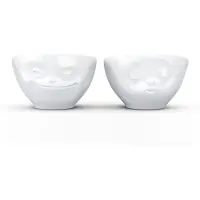 Tassen Schälchen-Set 100ml Grinsend Küssend weiß