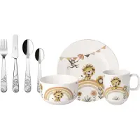 Villeroy & Boch Kindergeschirr-Set "Kindergeschirr Set Roar like a Lion 7er Set bunt"