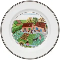 Villeroy & Boch Brotteller "Brotteller Bauernhof Design Naif ø 17 cm bunt"