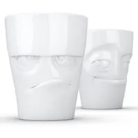Tassen Becher Set Grummelig/Verschmitzt weiß