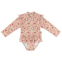Sterntaler Badeanzug langarm mit UV-Schutz Blumen, natur | mehrfarbig, 110