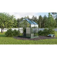 Pergart Vitavia, Aktionsangebot (inkl. 100 Euro Zubehör): Gewächshaus "Planet 2500" inkl. Fundament, smaragd, 2,5 m², 3 mm ESG