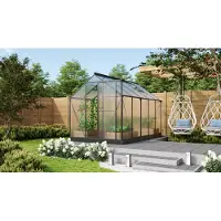 Pergart Vitavia, Gewächshaus "Triton 6200" inkl. Stahlfundament, schwarz, 6,2 m², 6 mm HKP