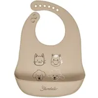 Sterntaler Silikon Lätzchen BAUERNHOF in beige | Gr.: onesize