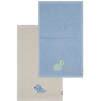 Sterntaler Kinderhandtuch 2er-Pack DINO Rexi in helles blau | Gr.: onesize