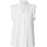 Selected Damen Blusen Slfviva Sl Sun Ruffle Top - Wit - Größe 36