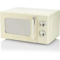Gorenje MO20E1HRL Retro Standmikrowelle, 5 Leistungsstufen, 700 Watt, 20 l Volumen, Glastür, beige