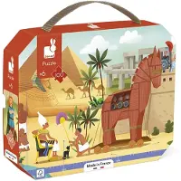 Janod Puzzle - Panorama Puzzle Trojanisches Pferd - 100 Teile - Lernspielzeug