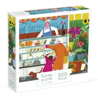 Janod Puzzle Markt 500 TeileKarton bunt Familie