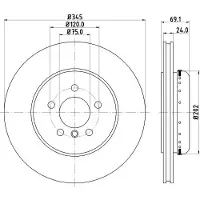 Hella Bremsscheibe PRO High Carbon 8DD 355 120-871