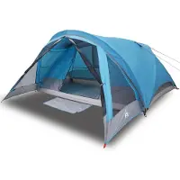 vidaXL Campingzelt 4 Personen Blau Wasserdicht