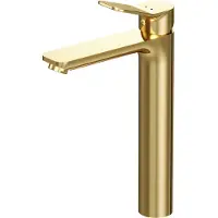 AM.PM Waschtischarmatur Hoch Wasserhahn Bad Gold Waschbecken Armatur Einhebelmischer Badarmatur Mischbatterie für Badezimmer Aufsatzwaschbecken
