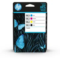 HP 963 4er-Pack OriginalDruckerpatronen Schwarz/Cyan/Magenta/Gelb, Standardertrag, Schwarz, Cyan, Magenta, Gelb, Tinte auf Pigmentbasis, Tinte auf Pigmentbasis, 47,86 ml, 5 Stück(e)
