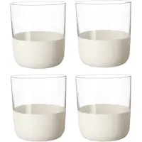 Villeroy & Boch Whiskyglas "Whiskybecher Manufacture Rock 250 ml 4er Set weiß-transparent"