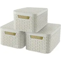 Curver Aufbewahrungsbox STYLE Box S (Set 3 Stück)