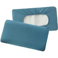TRAUMSCHLAF Premium Interlock Jersey Universal Bezug für Nackenstützkissen ca. 40x60 cm - 40x80 cm rauchblau