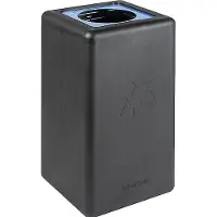 Brickbin Mülltrennsystem BrickBin Papier Behälter schwarz blau 65 L integrierte Beutelhalterung, aus recycel
