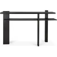 Ethnicraft Abstract Konsole Teakholz Schwarz 133x41 cm