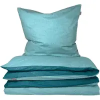 Schiesser Bettwäscheset Doubleface | Unifarben | Renforcé | 2-teilig | 100% Baumwolle | Angenehm weich & glatt | YKK-Reißverschluss | 135x200 cm + 80x80 cm | Türkis