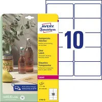 Avery Kristallklare Etiketten