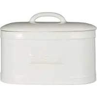 Ib Laursen Brotkasten Brotbox oval aus Keramik in weiss | Gr.: onesize