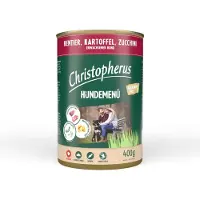 Christopherus Hundemenü mit Rentier, Kartoffel und Zucchini 24x400g