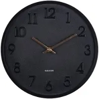 Karlsson - Wanduhr Calma - Schwarz - 3.8x30x30cm