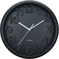 Karlsson - Wanduhr Elevated Classic Numbers - Mattschwarz - 5x33.5x33.5cm