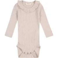 Lil´ Atelier Lil' Atelier Body l/ä - NbfRachel - Gray Morn m. Lochmuster - - 56 - Body L/Ä