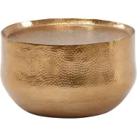 KADIMA DESIGN Orientalischer Couchtisch "Aniene": Hammerschlag-Struktur, Aluminium, hohl, 40 kg Belastung, goldfarben lackiert. Gold, 60x60x35 cm |