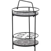 Siena Garden Serviertisch, Como, matt schwarz, ca. 71 x 70 x 35 cm