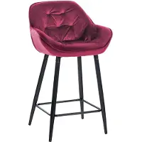 CLP Barhocker Gibson Samt, Sitzhöhe 76 cm | Farbe lila